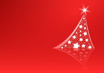 christmas vector background with christmas tree