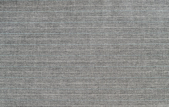 Gray wool striped fabric