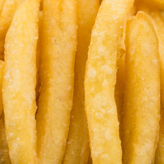 Fried potatoes closeup