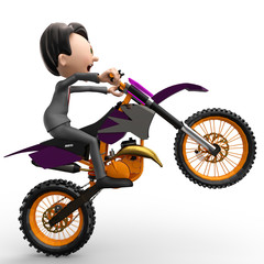 Fototapeta premium bussiness man radical moto cross