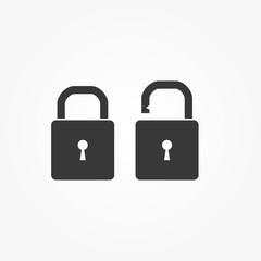 Lock icons: open and closed