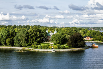 Fototapeta premium View the sights and the coastal area in Central Stockholm.Sweden