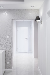 White and silver corridor