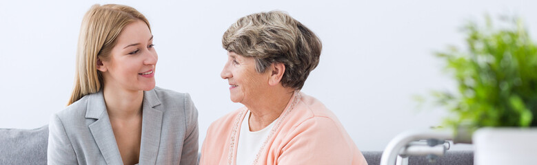 Talking with grandmother