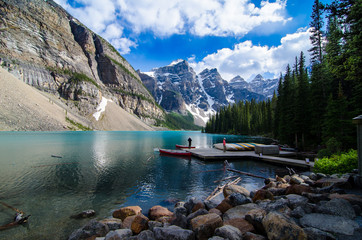Logs at moraine lake