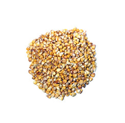 Placer of yellow corn isolated