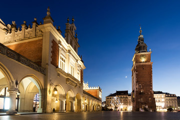 Old city center of Krakow, Poland - obrazy, fototapety, plakaty