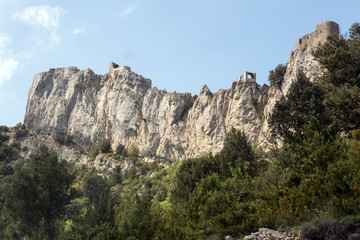 Peyrepertuse castle in  French Pyrenees