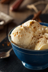 Cold Homemade Eggnog Ice Cream