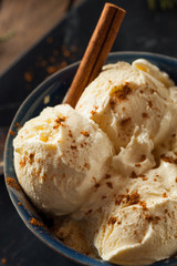 Cold Homemade Eggnog Ice Cream