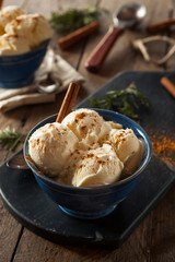 Cold Homemade Eggnog Ice Cream