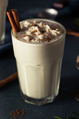 Homemade Eggnog Ice Cream Milkshake
