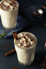 Homemade Eggnog Ice Cream Milkshake
