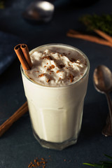 Homemade Eggnog Ice Cream Milkshake