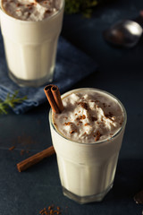 Homemade Eggnog Ice Cream Milkshake