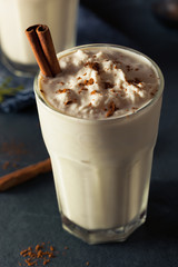 Homemade Eggnog Ice Cream Milkshake