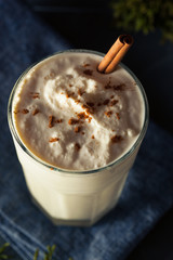 Homemade Eggnog Ice Cream Milkshake