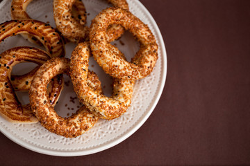Turkish bagel, (kandil simiti)