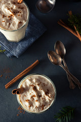 Homemade Eggnog Ice Cream Milkshake