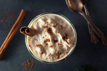 Homemade Eggnog Ice Cream Milkshake