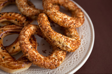 Turkish bagel, (kandil simiti)