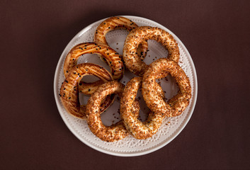 Turkish bagel, (kandil simiti)