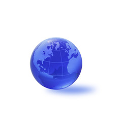 Globe of the World. Atlantic ocean /with clipping path