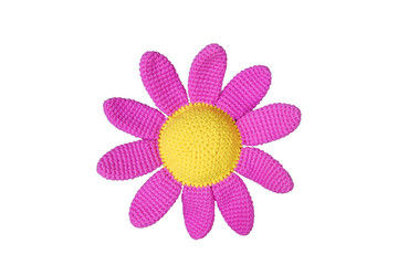 Artificial sun flowers on white background