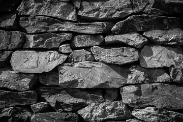 Black wall stone background