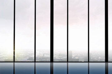 View from skyscraper window