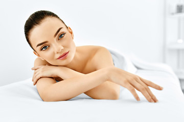 Beauty Portrait. Woman Face. Spa Body, Skin Care Concept.