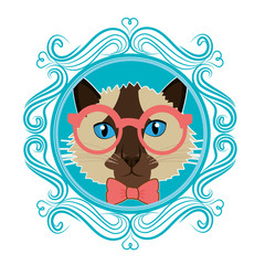 Hispter funny animal cartoon