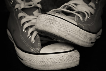 sneakers with filter effect retro vintage style.