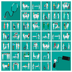 Medical Staff And Patients Different Situations 