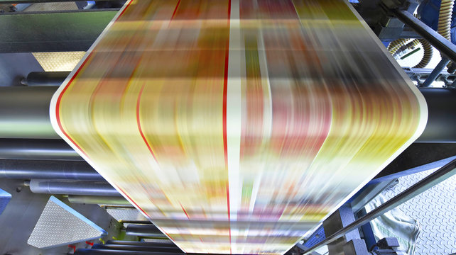 Printing machine in a printing shop