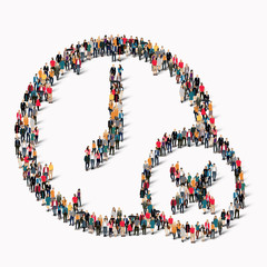  people   shape  clock vector