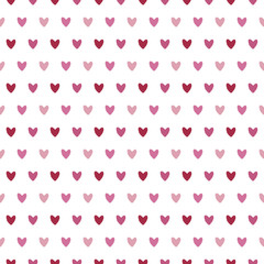 Seamless pattern of heart pink