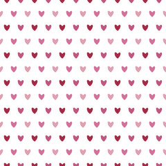 Seamless pattern of heart pink