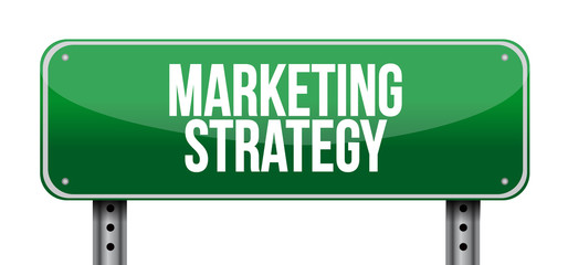 marketing strategy road sign concept