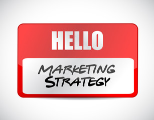 marketing strategy name tag sign concept