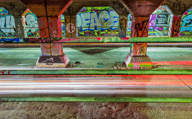 Graffiti on the walls of Krog Street Tunnel in Atlanta, Georgia © red7255
