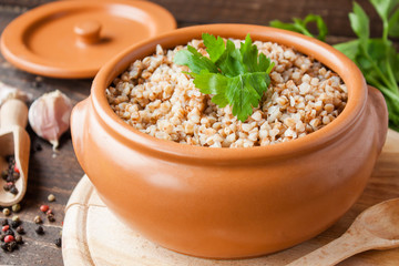 Buckwheat porridge with mushrooms