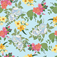 Decorative background with floral design
