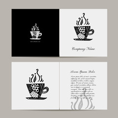 Greeting card, coffee cup design