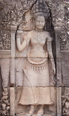Apsara Dancers Stone Carving
