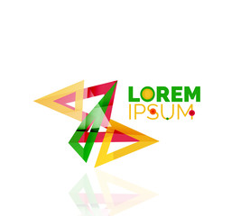 Logo, abstract geometric business icon