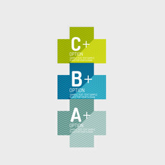 Paper style abstract geometric shapes with infographic options