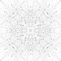 Technology grey background molecule and communication . Connected lines  with dots .Vector illustration