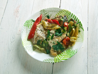 Fish and leeks