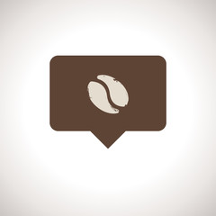 Coffee Shop Notification Icon. Coffee Here vector design elements